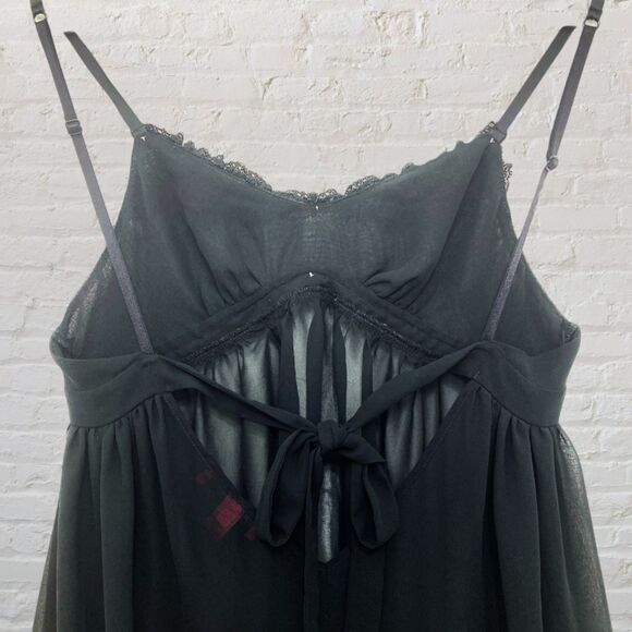 Betsey Johnson Black Sheer Lace Babydoll Nightgown – Size S - Picture 5 of 16